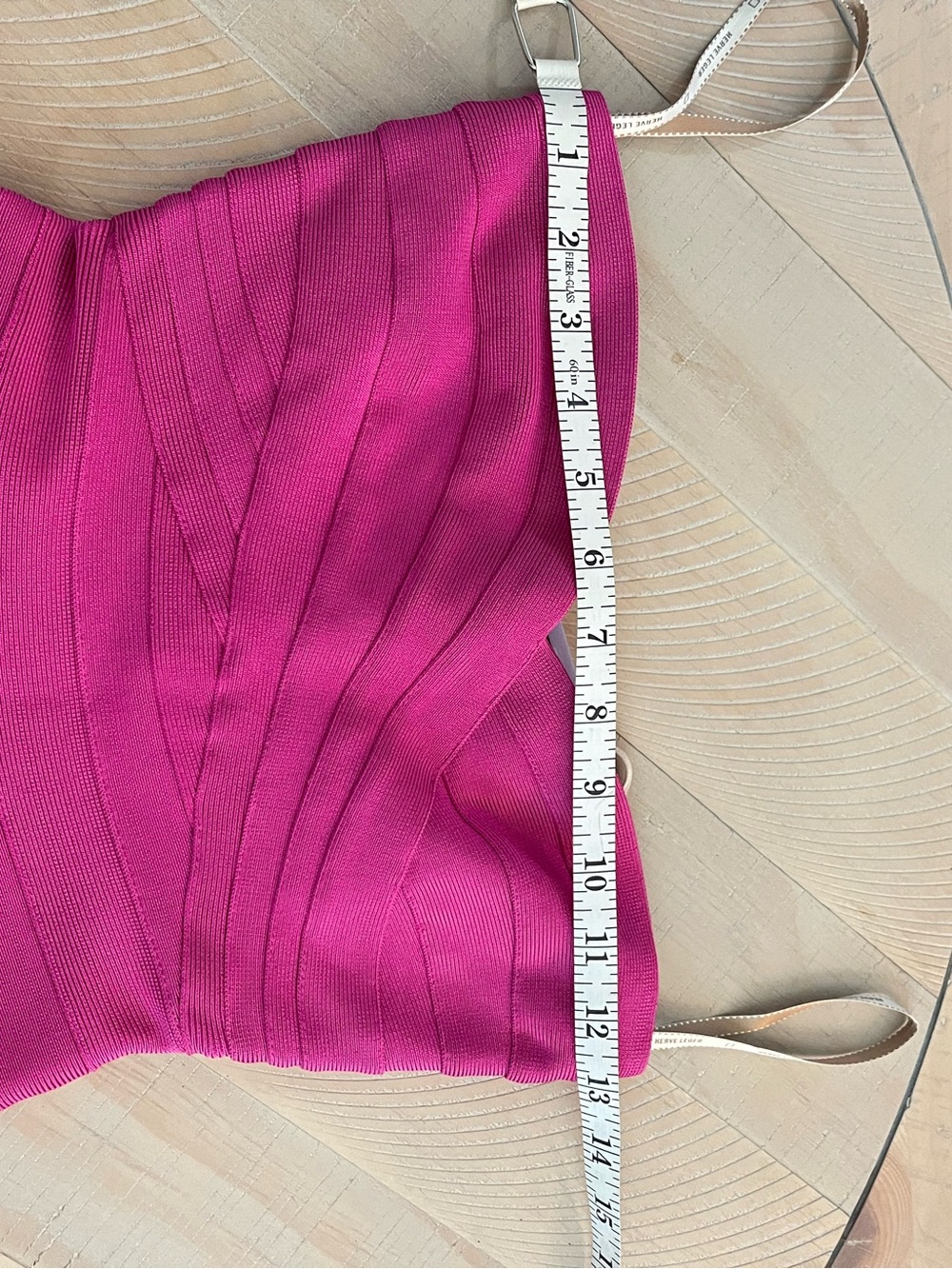 Herve Leger Fuchsia Strapless Bandage Skater Dress - Picture 6 of 8